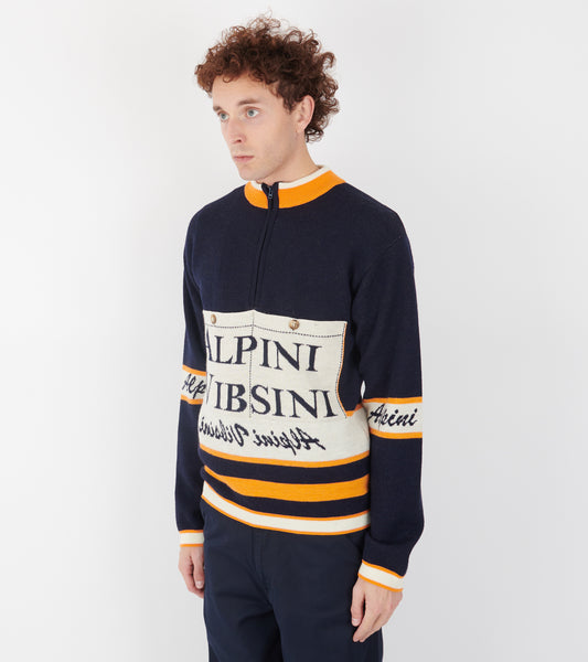 Race Jersey Long Sleeve Navy Alpini