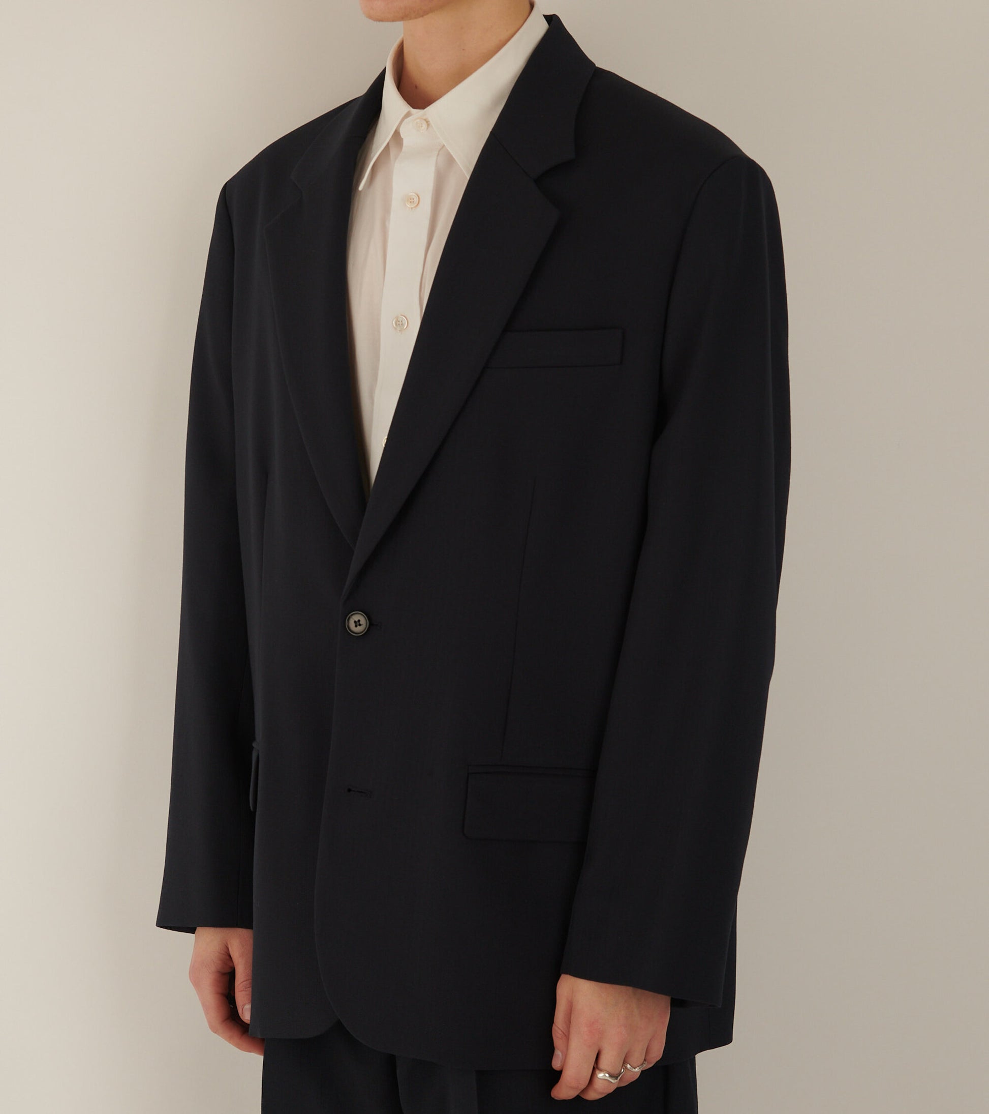 Relaxed Fit Suit Jacket Dark Navy