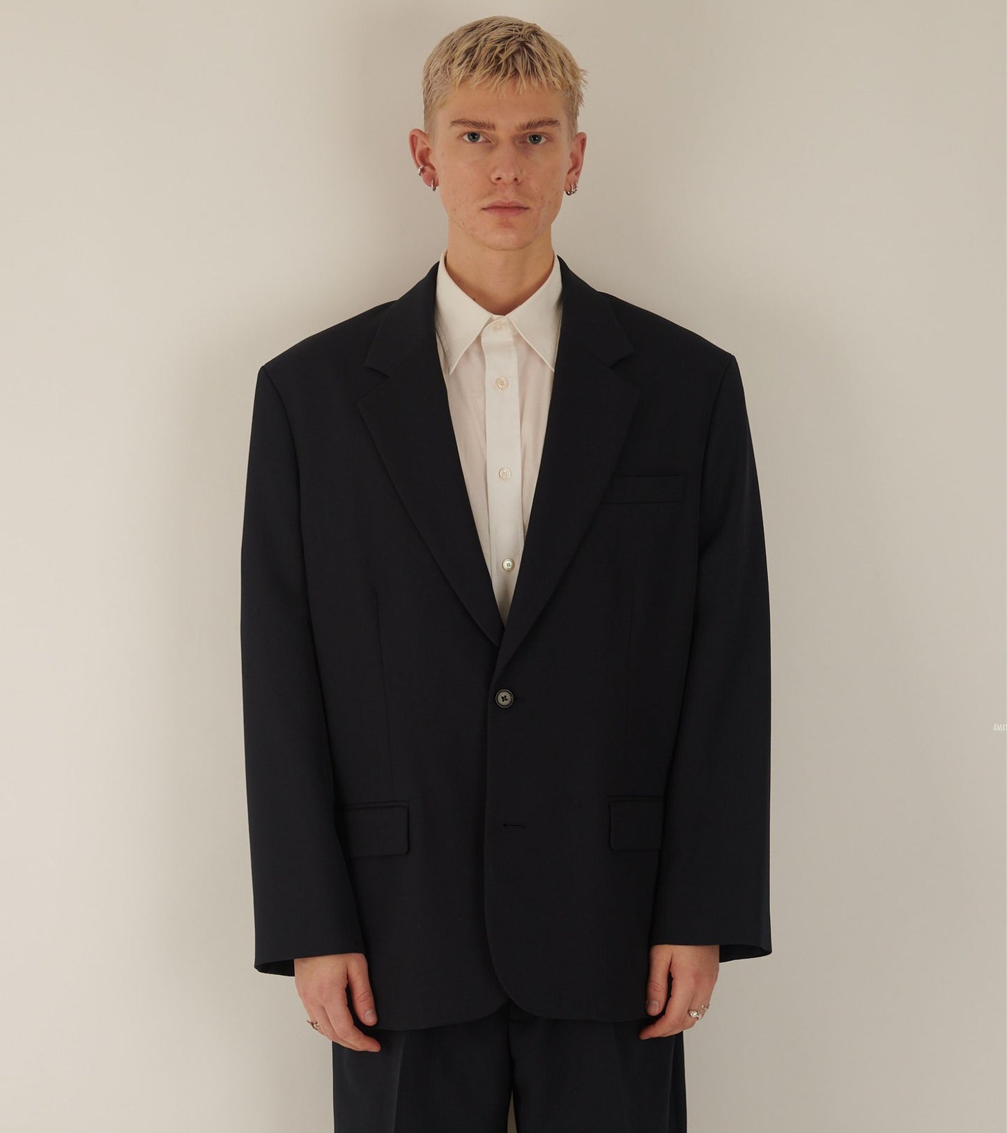 Relaxed Fit Suit Jacket Dark Navy