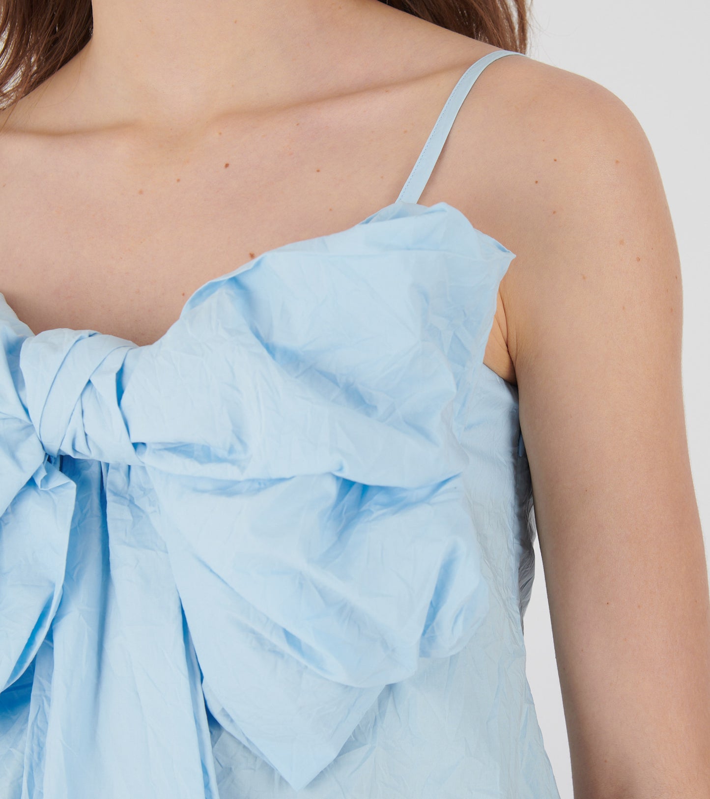 Bow Strap Top Light Blue