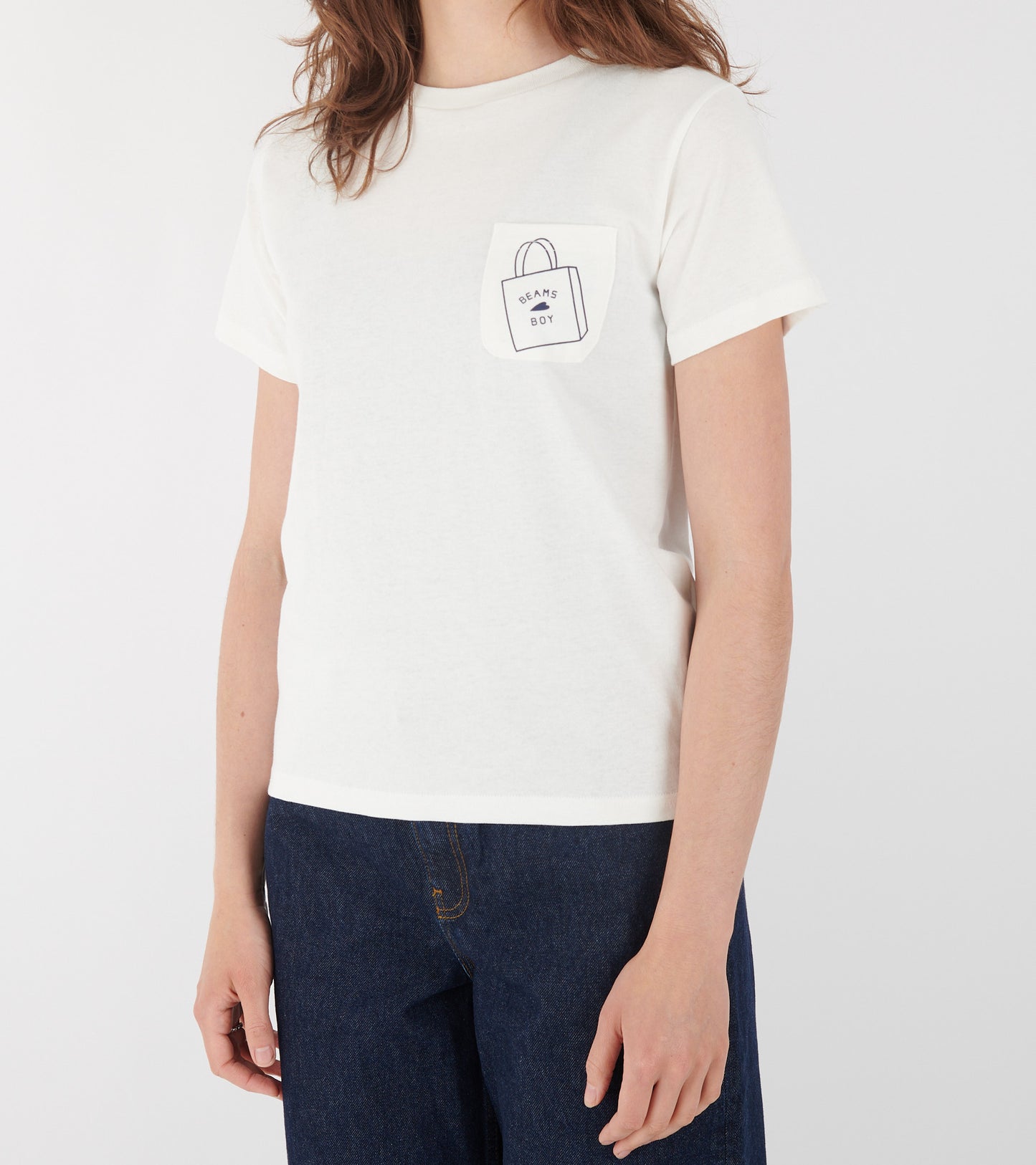 Logo Pocket T-shirt White/Navy