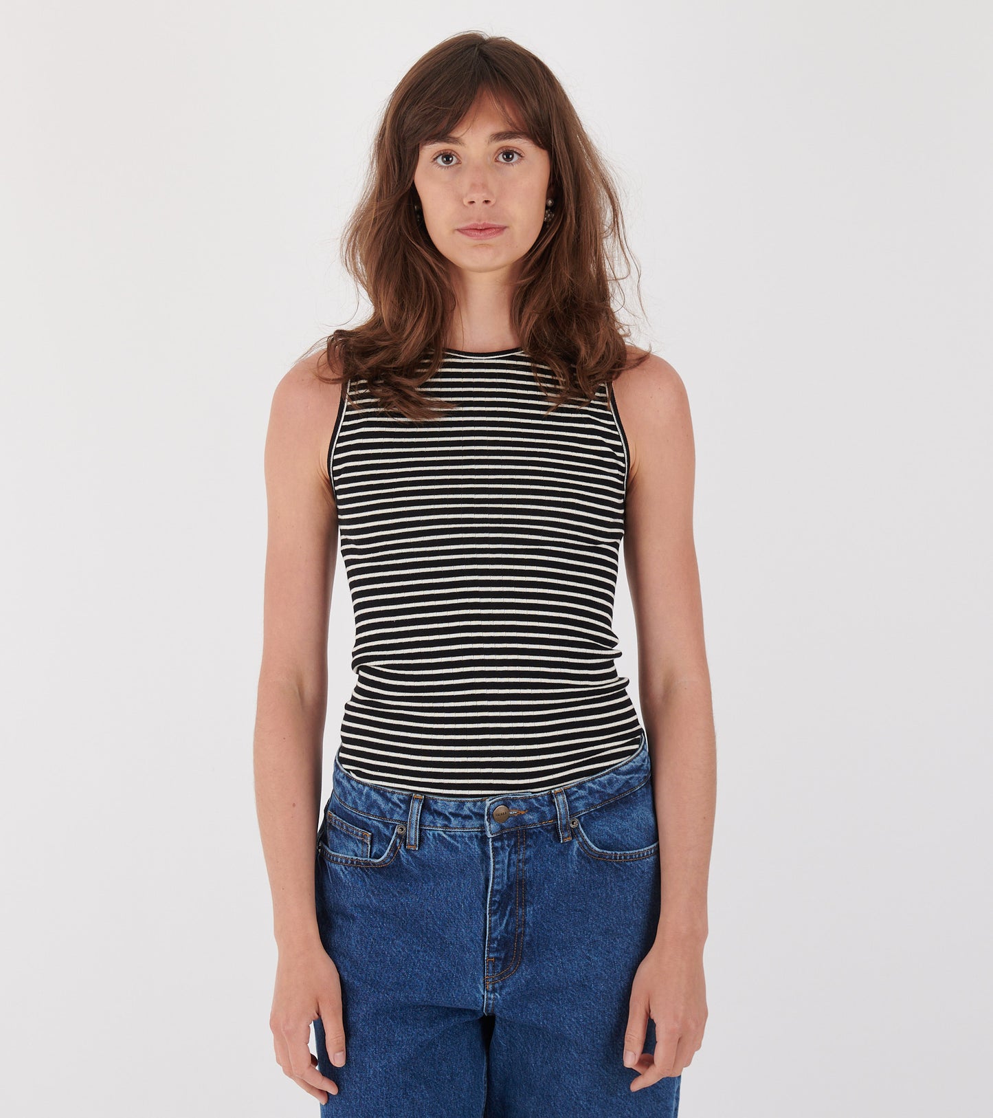 101 Tank Top Black/Ecru