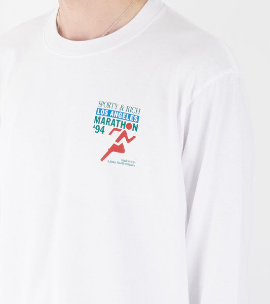 LA Marathon Longsleeve Tee White/Multi
