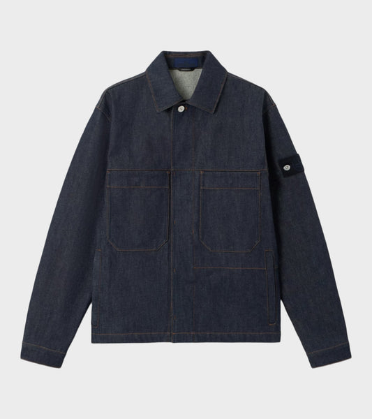 Classic Denim Overshirt Indigo Denim Raw