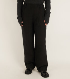 Linen Casual Pants Black