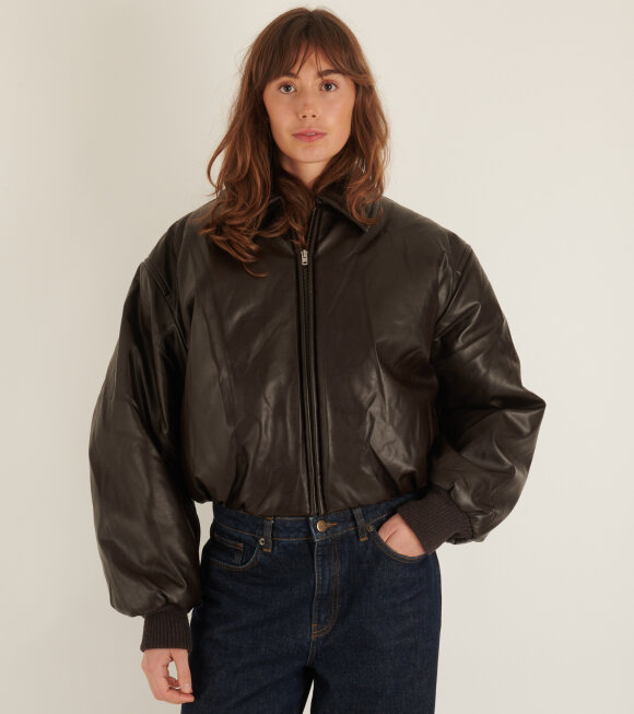 Acne Studios - Coated Bomber Jacket Dark Brown