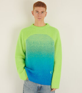 Gradient Rainbow Sweater Green Mix