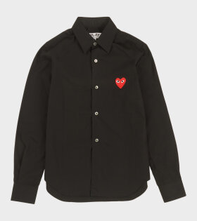 W Red Heart Shirt Black