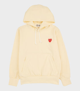 M Red Heart Hoodie Off-white