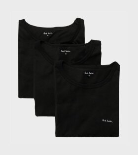 Mens Reg Fit T-shirt 3-Pack Black
