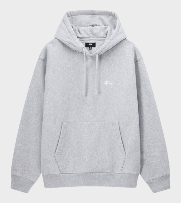 Stüssy - Stock Logo Hoodie Grey Heather