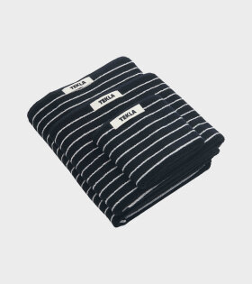 Guest Towel 30x50 Black Stripes
