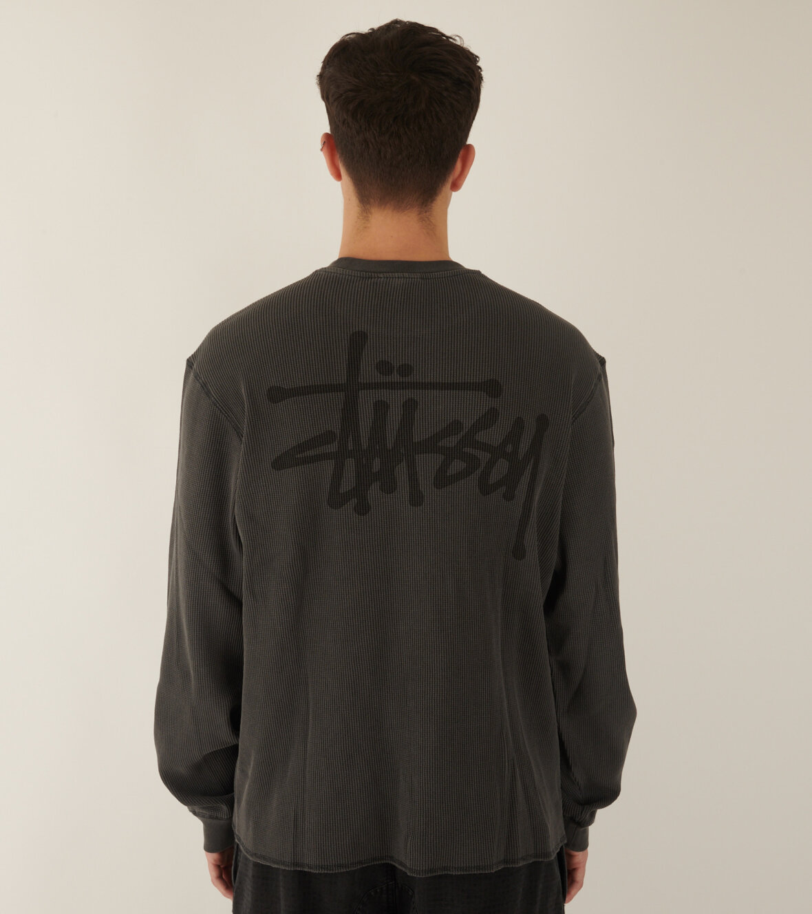 dr. Adams - Stüssy Basic Stock L/S Thermal Washed Black