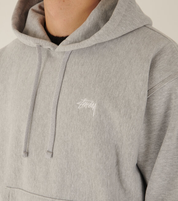 Stüssy - Stock Logo Hoodie Grey Heather