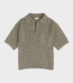 Knit Polo Shirt Grey