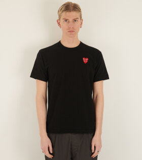 M Double Heart T-shirt Black