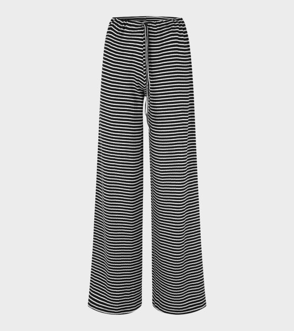 Nørgaard Paa Strøget - Nova Pants Stripes Black/Ecru