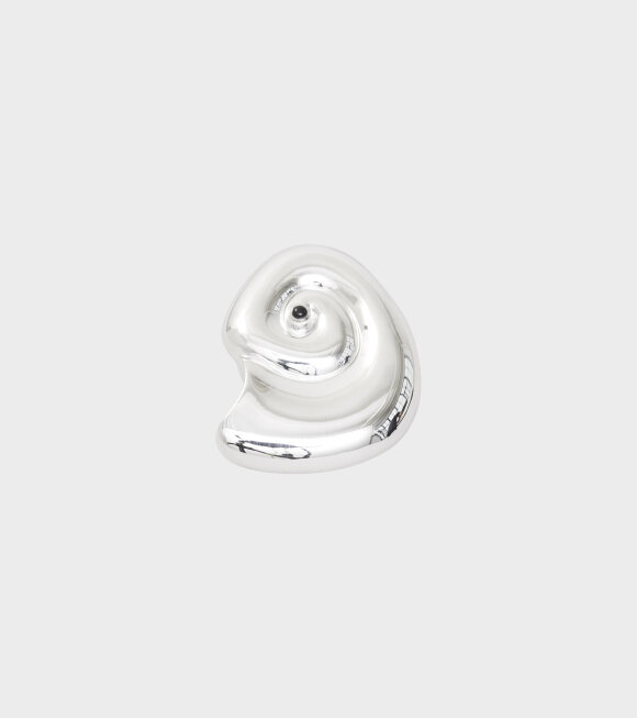 Trine Tuxen - Shield Earring Silver Left