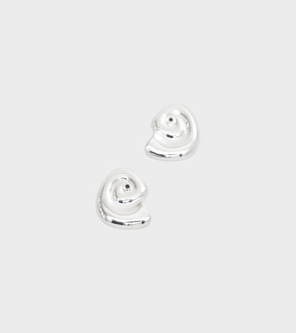 Trine Tuxen - Shield Earring Silver Right