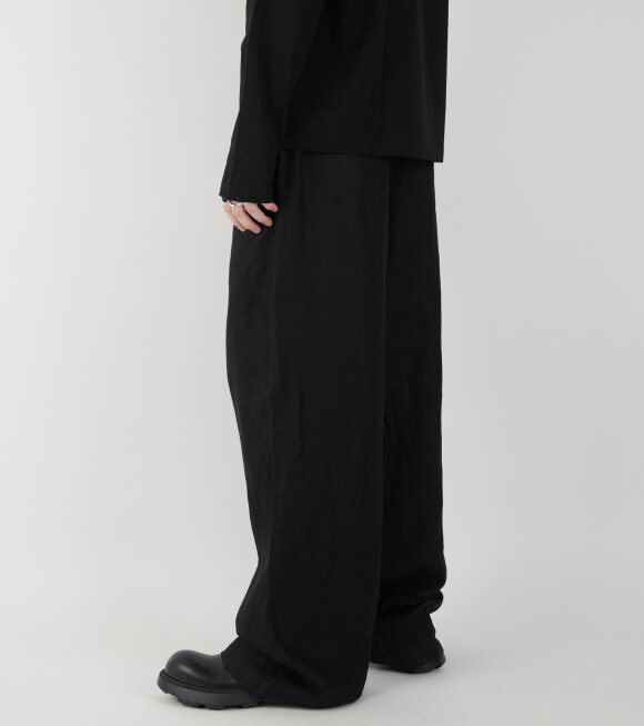 Sunflower - Pleated Linen Pant Black