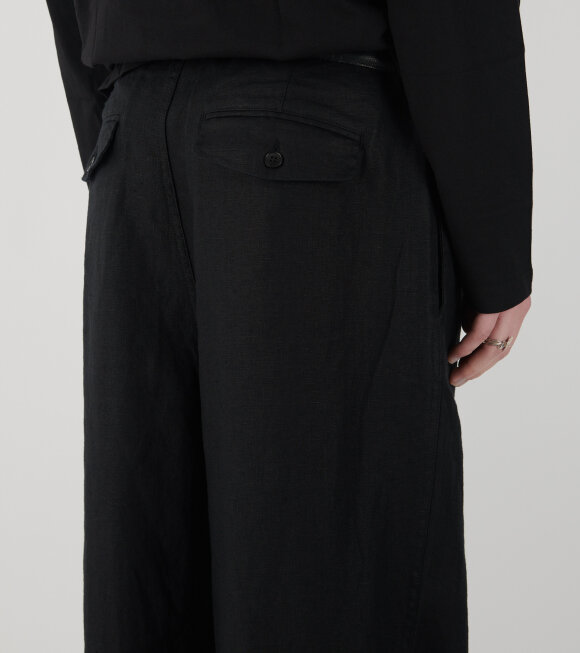 Sunflower - Pleated Linen Pant Black