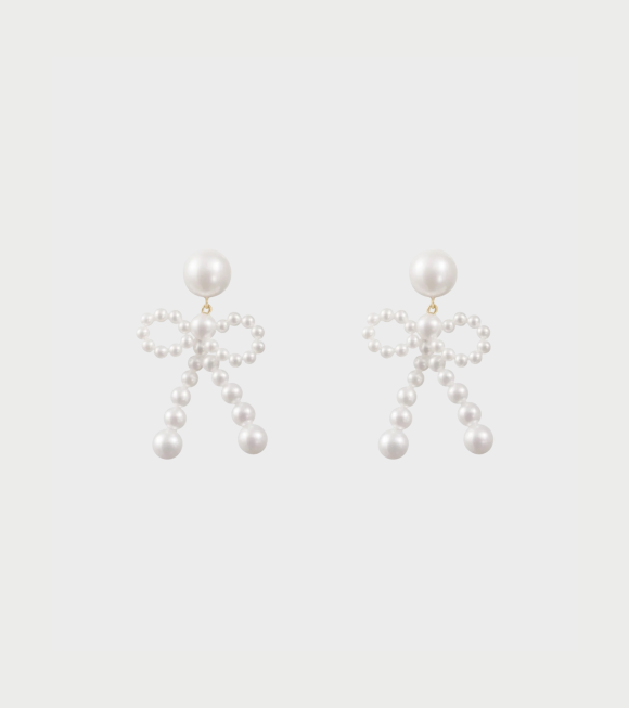 Sophie Bille Brahe - Bow Earrings Freshwater Pearls