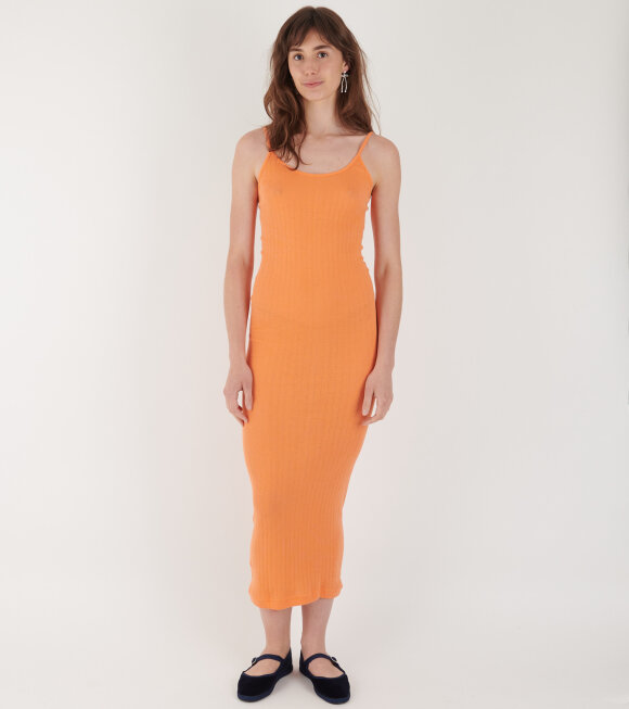 Nørgaard Paa Strøget - 101 Strap Rib Dress Orange