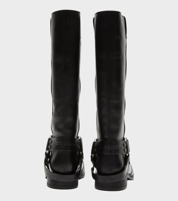 Acne Studios - Leather Buckle Boots Black