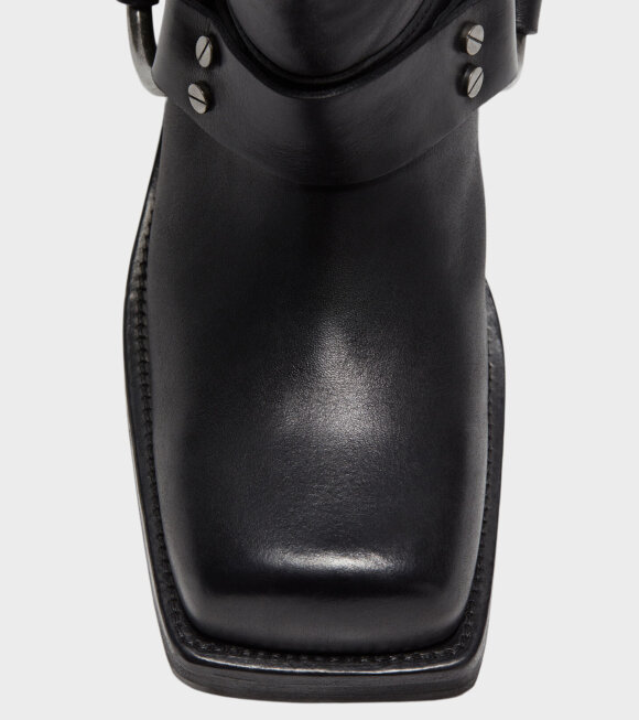 Acne Studios - Leather Buckle Boots Black