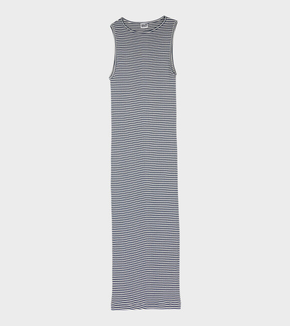 Nørgaard Paa Strøget - 101 Tank Rib Dress Marine/Ecru