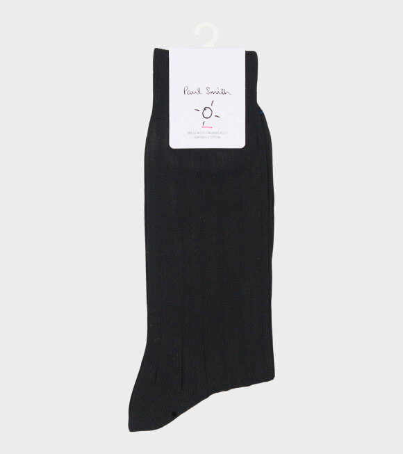 Paul Smith - Plain Rib Socks Black