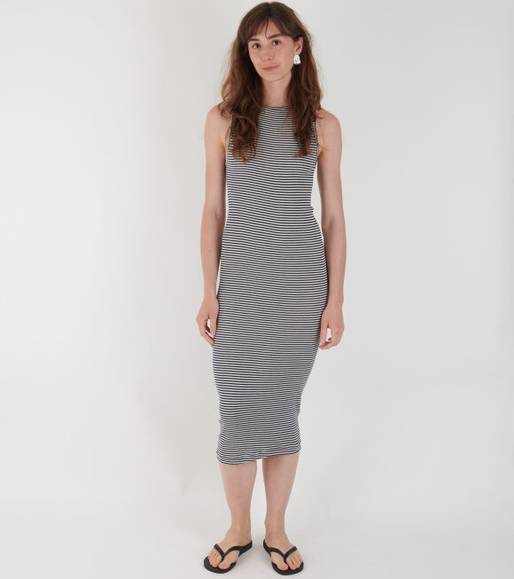 Nørgaard Paa Strøget - 101 Tank Rib Dress Marine/Ecru