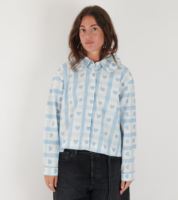 Story mfg. - Ella Blouse Blue Heart