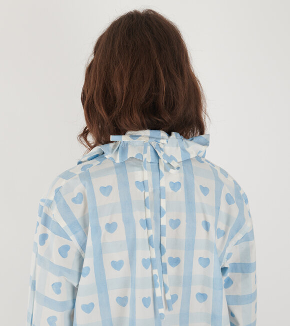 Story mfg. - Ella Blouse Blue Heart