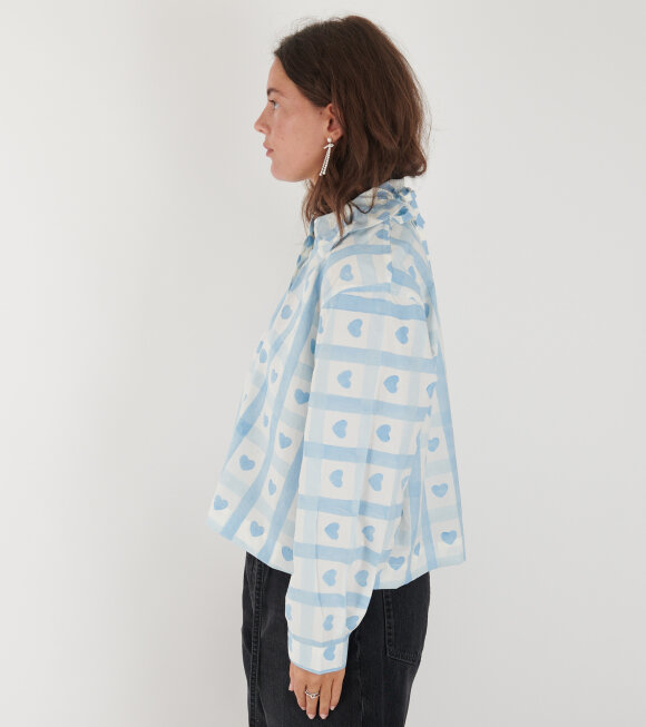 Story mfg. - Ella Blouse Blue Heart