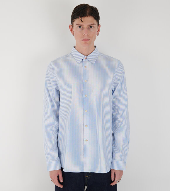 Paul Smith - Striped Oxford Shirt Light Blue/White