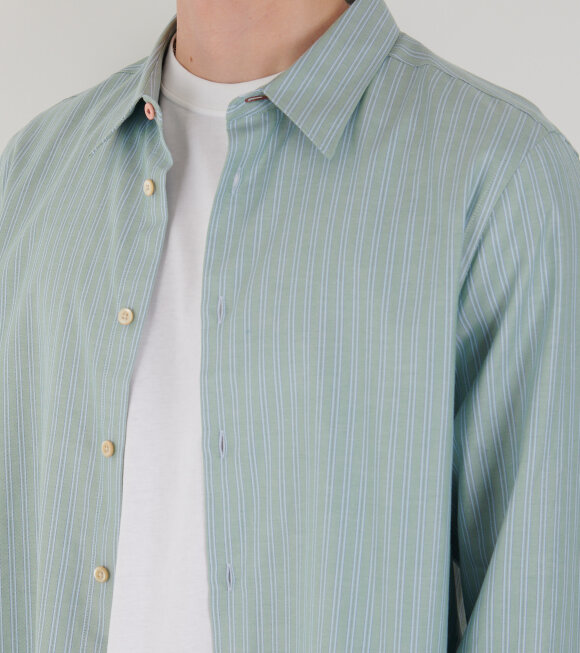 Paul Smith - Striped Oxford Shirt Green/Blue