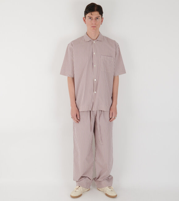 Tekla - Pyjamas S/S Shirt Skipper Stripes