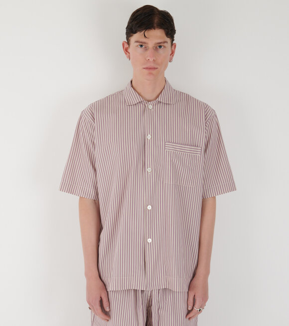 Tekla - Pyjamas S/S Shirt Skipper Stripes