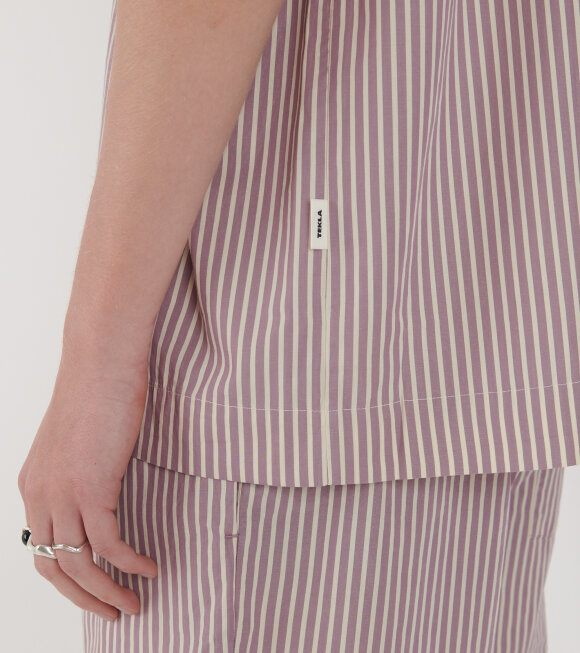 Tekla - Pyjamas S/S Shirt Skipper Stripes