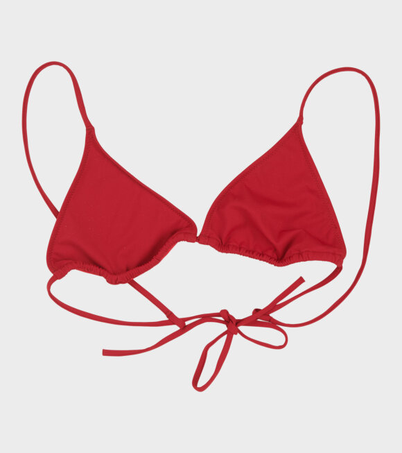 Alipo - Triangle Bikini Top Red