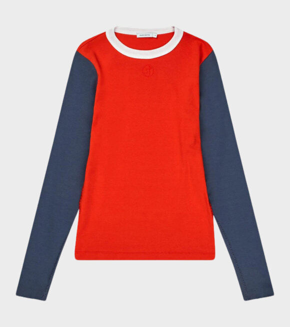 Saks Potts - Betsy Longsleeve T-shirt Bleu/Blanc/Rouge