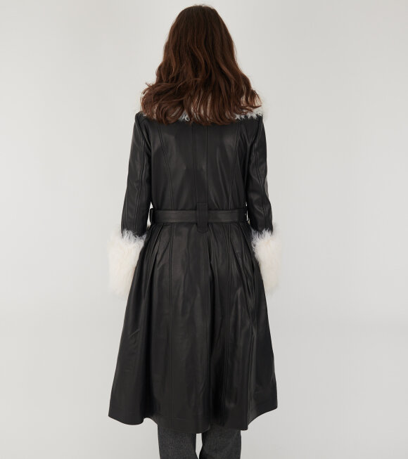 Saks Potts - Foxy Shearling Coat Black/Cloud