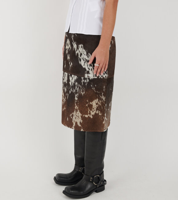 Saks Potts - Pax Skirt Brown/White Cow