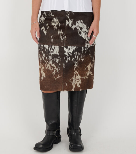 Saks Potts - Pax Skirt Brown/White Cow