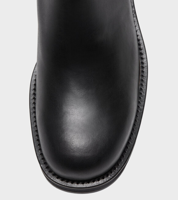 Acne Studios - Waxed Leather Boots Black