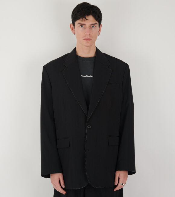 Acne Studios - Single Breasted Suit Jacket Black