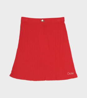 Caro Jersey Skirt Red