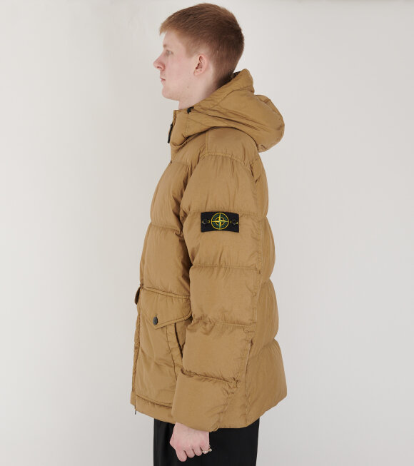 Stone Island - Garment Dyed Crinkle Reps Down Jacket Dark Beige