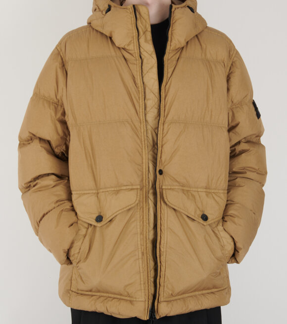 Stone Island - Garment Dyed Crinkle Reps Down Jacket Dark Beige